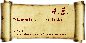 Adamovics Ermelinda névjegykártya